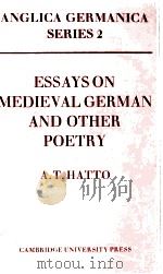 ESSAYS ON MEDIEVAL GERMAN AND OTHER POETRY（1980 PDF版）