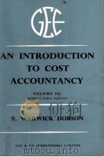 An Introduction To Cost Accountancy Volume III   1963  PDF电子版封面     