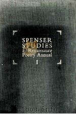SPENSER STUDIES A Renaissance Poetry Annual I（1980 PDF版）