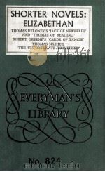 Shorter Novels:Elizabethan   1929  PDF电子版封面    George Saintsbury 