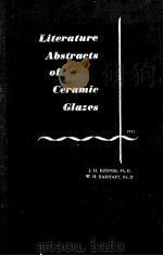 LITERATURE ABSTRACTS OF CERAMIC GLAZES（1951 PDF版）