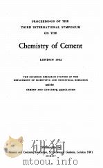 CHEMISTRY OF CEMENT   1954  PDF电子版封面     
