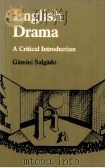 English Drama: A Critical Introduction（1980 PDF版）