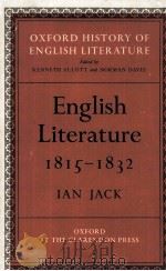 ENGLISH LIETRATURE 1815-1832（1963 PDF版）