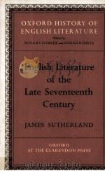 ENGLISH LITERATURE OF THE LATE SEVENTEENTH CENTURY（1969 PDF版）