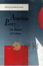 American Poetry The Rhetoric of Its Forms   1987  PDF电子版封面  0300037937   