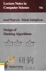 Lecture Notes in Computer Science 756 Design of Hashing Algorithms（1993 PDF版）