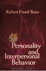 PERSONALITY AND INTERPERSONAL BEHAVIOR     PDF电子版封面     