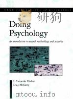 DOING PSYCHOLOGY AN INRODUCTION TO RESEARCB METBODOLOGY AND STATITICS     PDF电子版封面     