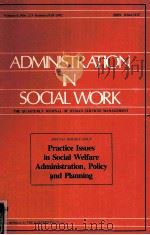 ADMINISTRATION IN SOCIAL WORK（ PDF版）