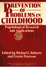 PREVENTION OF PROBLEMS IN CHILDHOOD     PDF电子版封面     