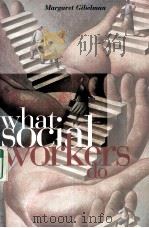 WHAT SOCIAL WORKERS DO     PDF电子版封面  9780871012425   