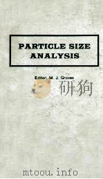 PARTICLE SIZE ANALYSIS   1978  PDF电子版封面  0885011580   