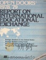 OPEN DOORS:1978/79 REPORT ON INTERNATIONAL EDUCATIONAL EXCHANGE 25TH EDITION   1980  PDF电子版封面     