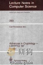 Lecture Notes in Computer Science 293 Advances in Cryptology-CRYPTO'87   1988  PDF电子版封面  3540187960   