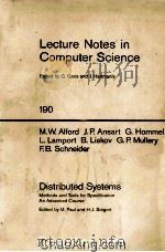Lecture Notes in Computer Science 190 Distributed Systems Methods and Tools for Specification An Adv（1985 PDF版）