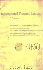 INTERNATIONAL TECTONIC LEXICON WITH 13 FIGURES AND APPENDIX IN THE TEXT（1979 PDF版）