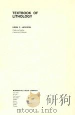 TEXTBOOK OF LITHOLOGY   1970  PDF电子版封面     