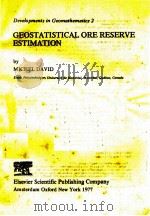 DEVELOPMENTS IN GEOMATHEMATICS 2 GEOSTATISTICAL ORE RESERVE ESTIMATION   1977  PDF电子版封面  0444416099   