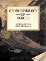 GEOMORPHOLOGY OF EUROPE（1984 PDF版）