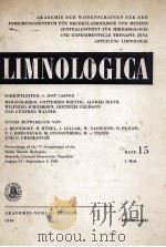 LIMNOLOGICA BAND 15 2.HEFT（1984 PDF版）