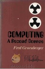 Computing A Second Course   1971  PDF电子版封面    Fred Gruenberger 