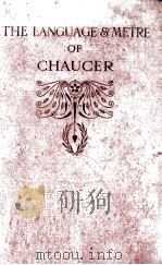 THE LANGUAGE AND METRE OF CHAUCER SET FORTH BY BERNHARD TEN BRINK（1901 PDF版）