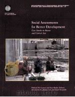SOCIAL ASSESSMENTS FOR BETTER DEVELOPMENT   1997  PDF电子版封面  0821339060   