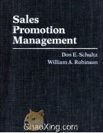 SALES PROMOTION MANAGEMENT   1988  PDF电子版封面     