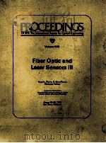 PROCEEDINGS OF SPIE-THE INTERNATIONAL SOCEITY FOR OPTICAL ENGINEERING VOLUME 566 FIBER OPTIC AND LAS（1985 PDF版）