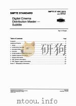 SMPTE STANDARD Digital Cinema Distribution Master-Subtitle     PDF电子版封面     