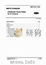 SMPTE STANDARD ADDITIONAL FRAME RATES FOR D-CINEMA     PDF电子版封面     