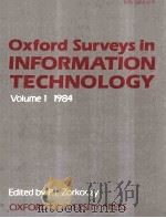Oxford Surveys in INFORMATION TECHNOLOGY VOLUME 1 1984（1984 PDF版）