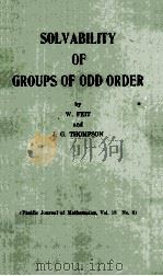 Solvability Of Groups of Odd Order     PDF电子版封面     