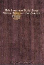 ESSDERC 88 18 th European solid State Device Research Conference September 13-16 1988 Montpellier(Fr（1988 PDF版）