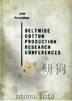 BELTWIDE COTTON PRODUCTION RESEARCH CONFERENCES 1978     PDF电子版封面     