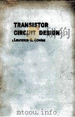 TRANSISTORCIRCYIT DESIGN     PDF电子版封面     