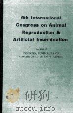 THE INTERNATIONAL CONGRESS ON ANIMAL REPRODUCTION AND ARTIFICIAL INSEMINATION VOLUME 3     PDF电子版封面     