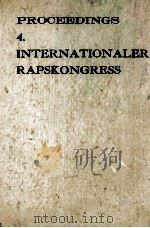 PROCEEDINGS 4.INTERNATIONALER RAPSKONGERSS     PDF电子版封面     