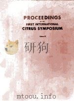 PROCEEDINGS OF THE FIRST INTERNATIONAL CITRUS SYMPOSIUM VOLUME III（ PDF版）
