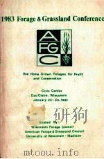 1983 FORAGE AND GRASSLAND CONFERENCE     PDF电子版封面     