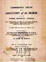 LEISERING'S ATLAS OF THE ANATOMY OF THE HORSE AND OF THE OTHER DOMESTIC ANIMALS     PDF电子版封面     