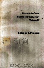 ADVANCES IN CEREAL SCIENCE AND TECHNOLOGY VOLUME IV     PDF电子版封面     
