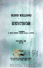 KIND KILLING THIRD EDITION   1955  PDF电子版封面     