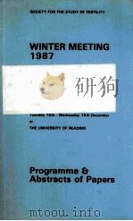 WINTER MEETING 1987   1987  PDF电子版封面     
