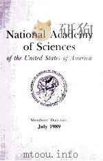 NATIONAL ACADEMY OF SCIENCES OF THE UNITED STATES OF AMERICA MEMBERS‘ DIRECTORY JULY 1989（1989 PDF版）