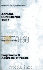 ANNUAL CONFERENCE 1987   1987  PDF电子版封面     