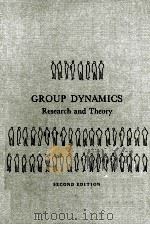 GROUP DYNAMICS RESEARCH AND THEORY SECOND EDITION     PDF电子版封面     
