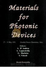 Materials for Photonic Devives   1991  PDF电子版封面     