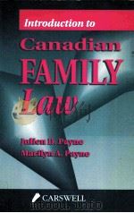INTRODUCTION TO CANADIAN FAMILY LAW     PDF电子版封面     